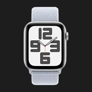 Apple Watch SE 2 GPS 40mm Silver Aluminium Case with Blue Cloud Sport Loop (MXEE3) 2024
