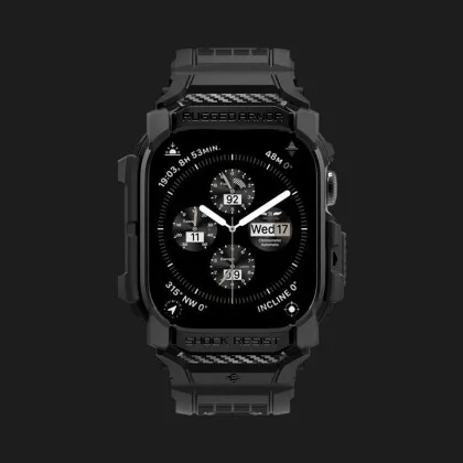 Чохол-ремінець Spigen Rugged Armor Pro для Apple Watch 42mm 2024 (Matte Black) у Володимирі