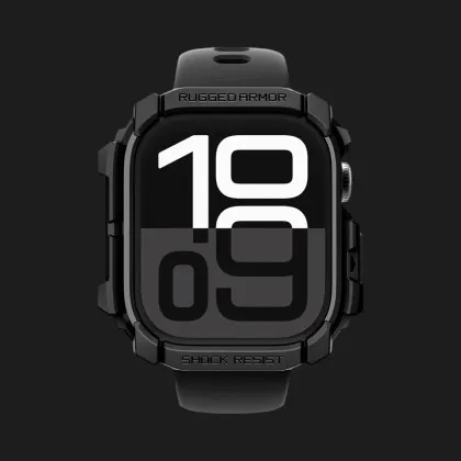 Чехол Spigen Rugged Armor для Apple Watch 2024 42mm (Matte Black) в Хмельницком