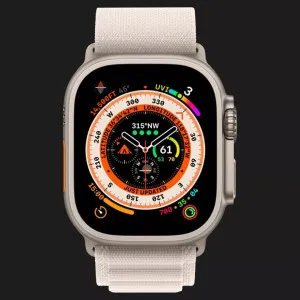 б/у Apple Watch Ultra, 49мм, Starlight Alpine Loop Medium (MQFR3/MQF03) (Как Новый)