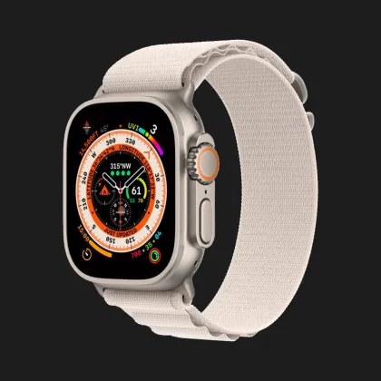 б/у Apple Watch Ultra, 49мм, Starlight Alpine Loop Medium (MQFR3/MQF03) в Павлограді