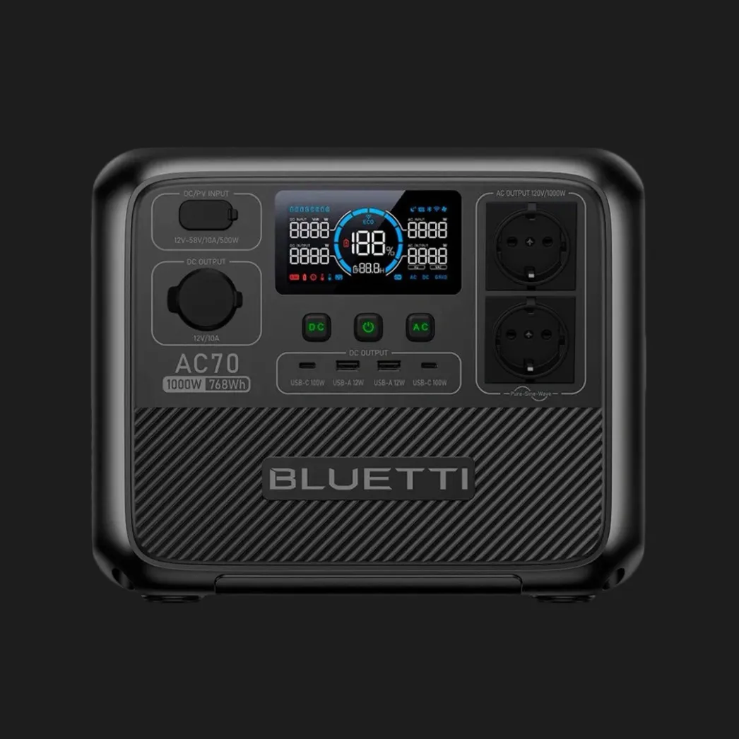 Зарядная станция BLUETTI AC70 1000W (768 Вт/ч)