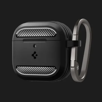 Чохол Spigen Rugged Armor для AirPods 4 (Matte Black) в Новому Роздолі