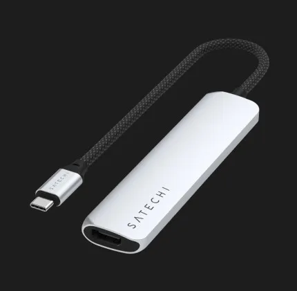 Адаптер Satechi 6-in-1 USB-C Slim Multiport Adapter 4K (Silver)