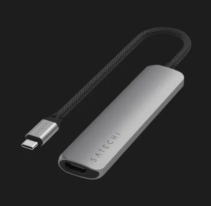 Адаптер Satechi 6-in-1 USB-C Slim Multiport Adapter 4K (Space Gray)