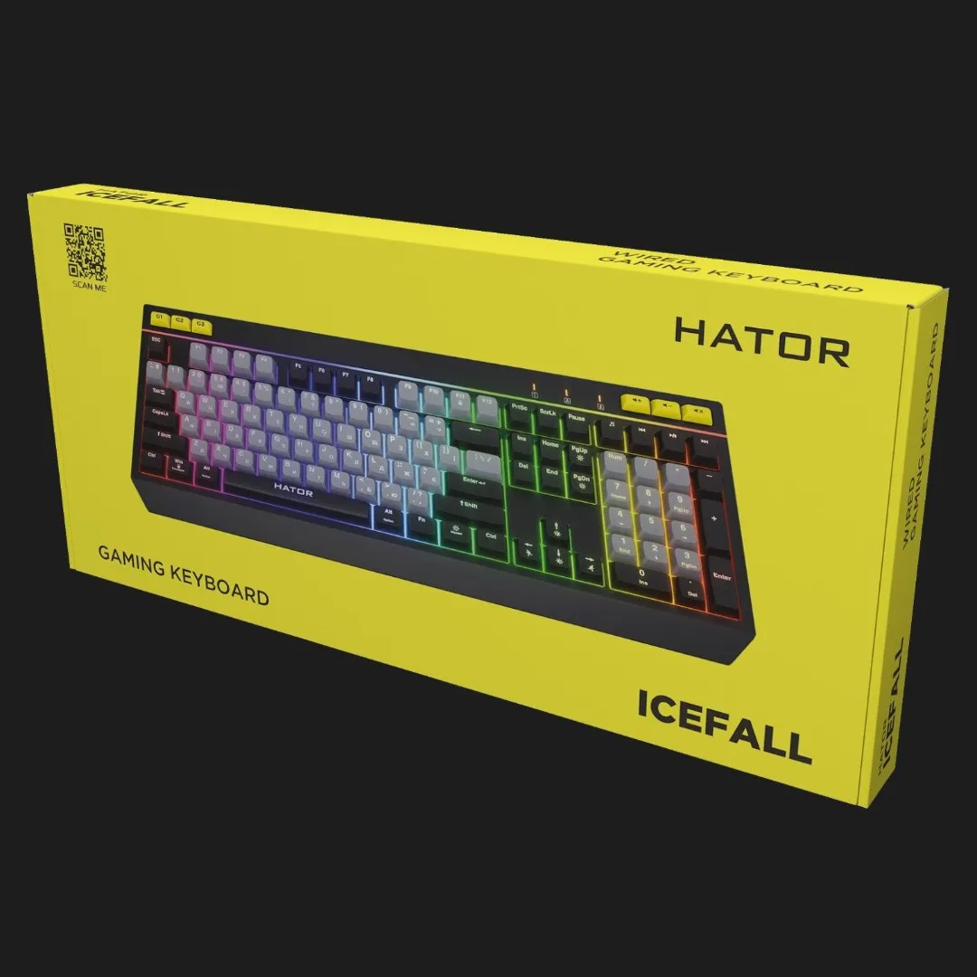 Клавіатура ігрова HATOR Icefall (Black/Gray) (HTK401UA)