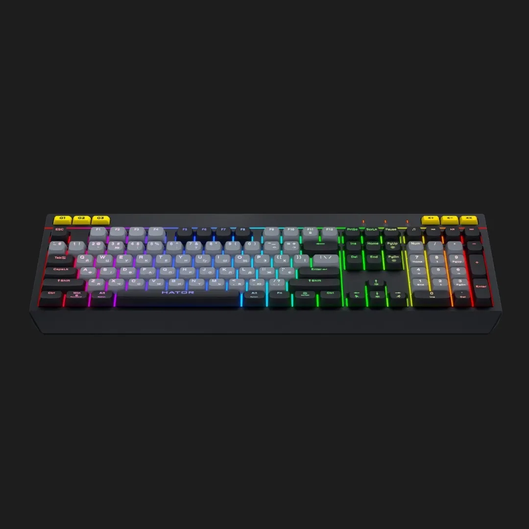 Клавіатура ігрова HATOR Icefall (Black/Gray) (HTK401UA)