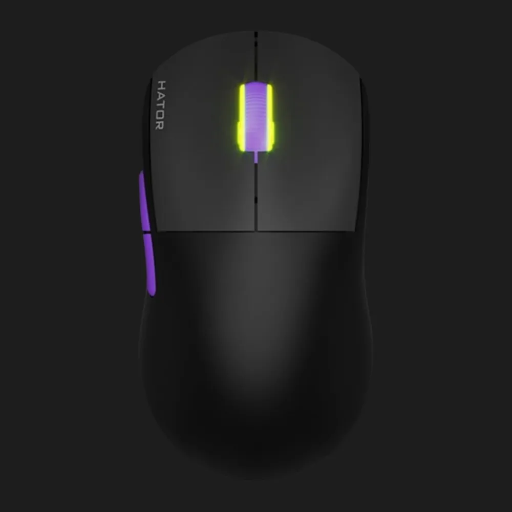 Ігрова миша HATOR Quasar 2 ULTRA 4K Wireless (Black/Lilac) (HTM570BL) (UA)