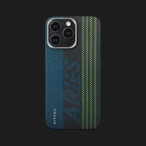 Чехол Pitaka Aries Tactile Woven Case для iPhone 15 Pro Max Credit card (Black&Green) в Хмельницком