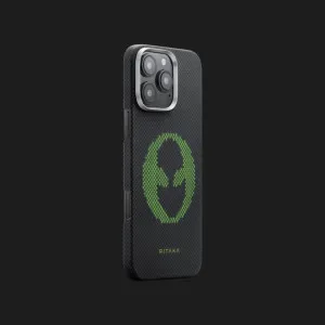 Чехол Pitaka Aries Tactile Woven Case для iPhone 16 Pro Alien (Black&Green) в Хмельницком