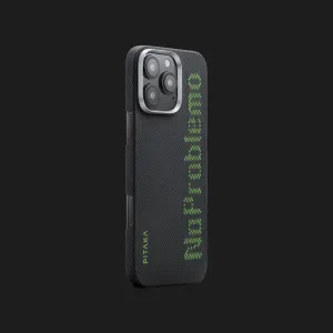 Чехол Pitaka Aries Tactile Woven Case для iPhone 16 Pro Max NoProblemo (Black&Green) в Хмельницком