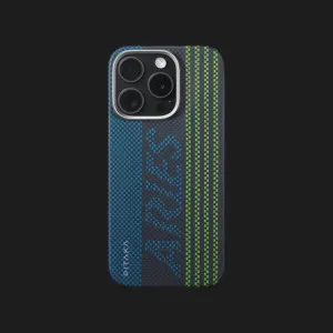 Чехол Pitaka Aries Tactile Woven Case для iPhone 16 Pro Credit card (Black&Green) в Хмельницком