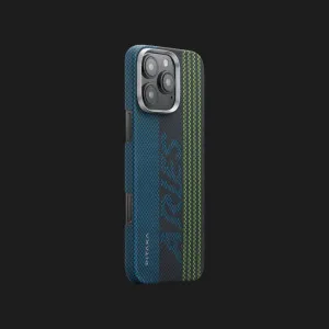 Чехол Pitaka Aries Tactile Woven Case для iPhone 16 Pro Credit card (Black&Green) в Хмельницком