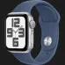 Apple Watch SE 2 GPS 40mm Silver Aluminium Case with Denim Sport Band (S/M) (MXEC3) 2024