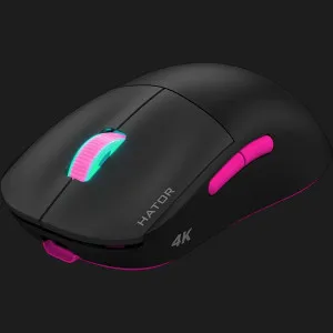 Ігрова миша HATOR Quasar 2 ULTRA 4K Wireless (Black/Pink) (HTM570BP) (UA)