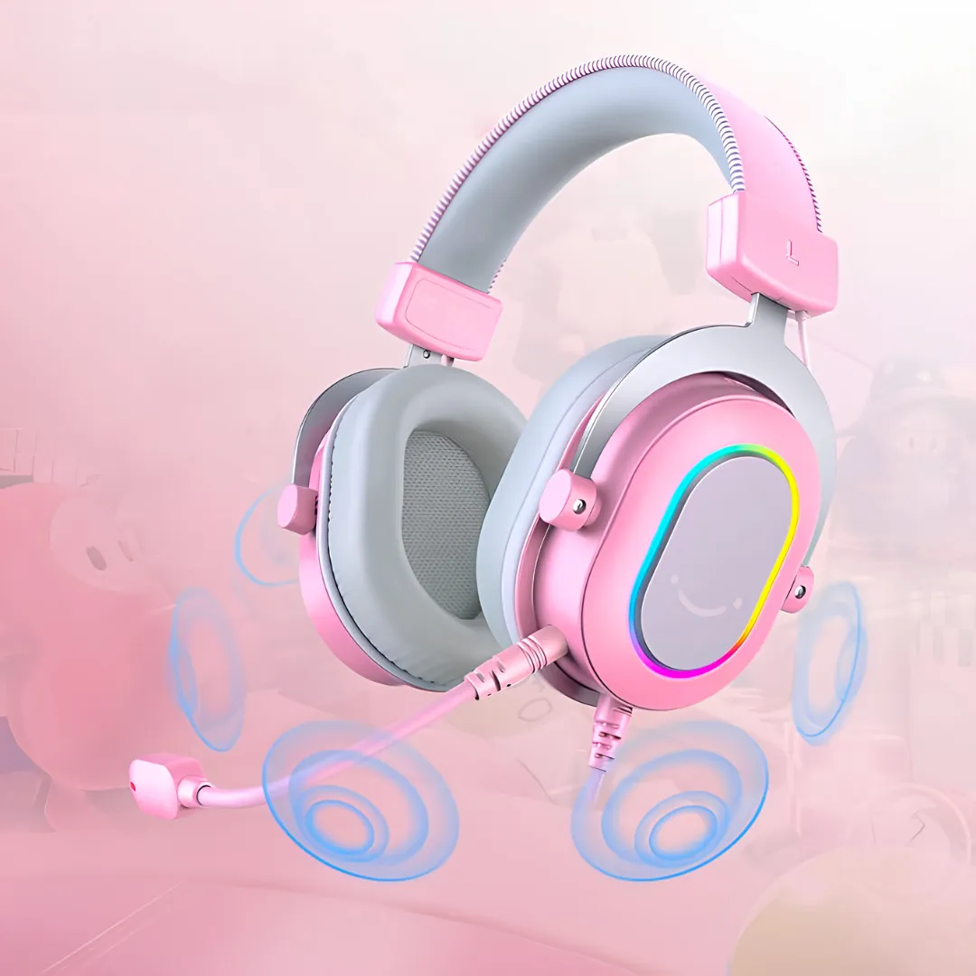 Ігрова гарнітура Fifine RGB H6P (Pink)