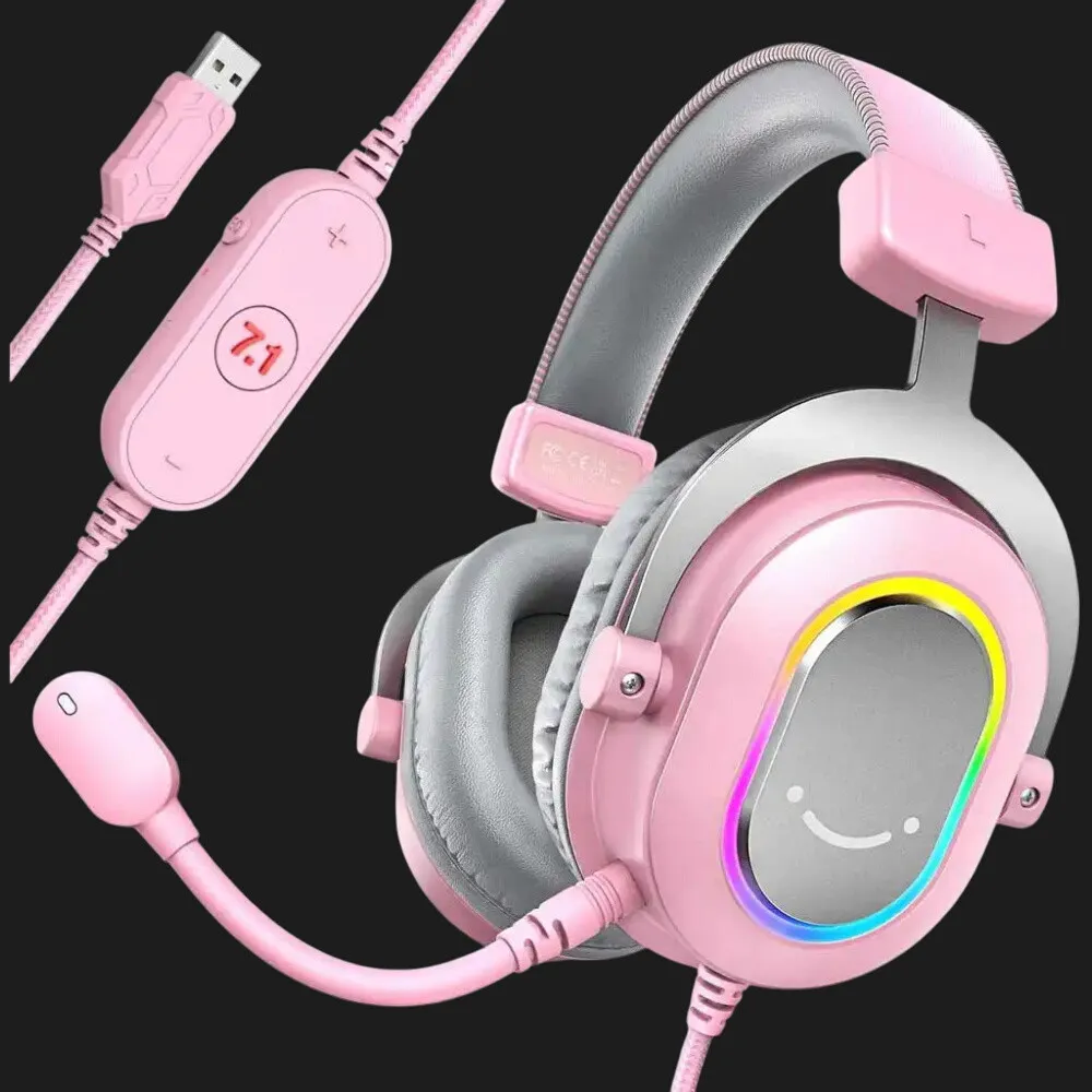 Ігрова гарнітура Fifine RGB H6P (Pink)