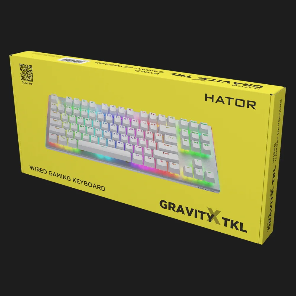 Клавиатура механическая Hator Gravity X TKL Orange (White) (HTK551UA) (UA)