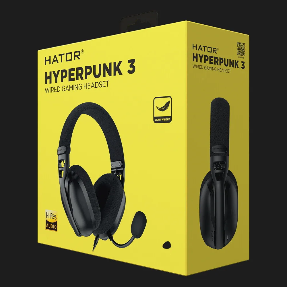 Игровая гарнитура Hator Hyperpunk 3 Hi-Res (Black) (ESH01) (UA)