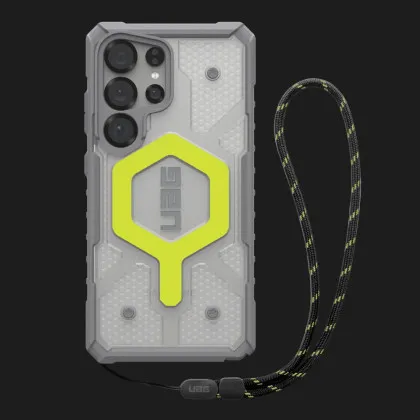 Чохол+ремінець UAG Pathfinder Clear with Magnet Bundle для Samsung Galaxy S25 Ultra (Active Neon Lanyard)