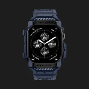 Чохол-ремінець Spigen Rugged Armor Pro для Apple Watch 46mm 2024 (Navy Blue)