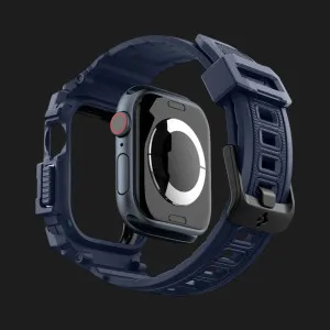 Чохол-ремінець Spigen Rugged Armor Pro для Apple Watch 46mm 2024 (Navy Blue)