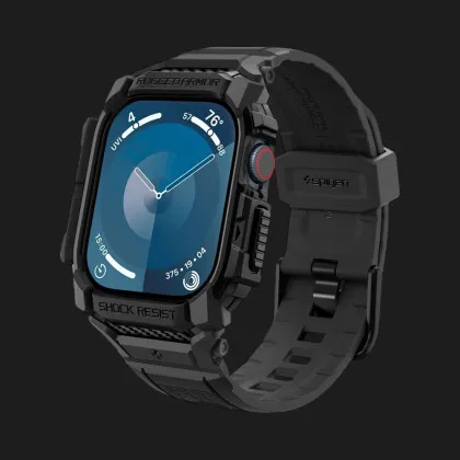 Чохол-ремінець Spigen Rugged Armor Pro для Apple Watch 46mm 2024 (Matte Black) у Володимирі