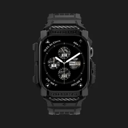 Чохол-ремінець Spigen Rugged Armor Pro для Apple Watch 46mm 2024 (Matte Black) у Володимирі