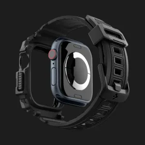 Чохол-ремінець Spigen Rugged Armor Pro для Apple Watch 46mm 2024 (Matte Black)
