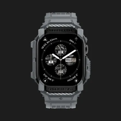 Чохол-ремінець Spigen Rugged Armor Pro для Apple Watch 46mm 2024 (Dark Gray) у Володимирі