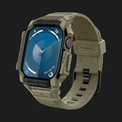 Чохол-ремінець Spigen Rugged Armor Pro для Apple Watch 46mm 2024 (Vintage Khaki) у Володимирі