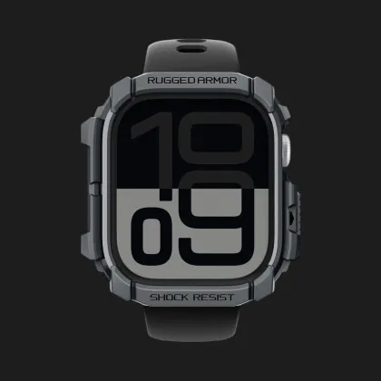 Чохол Spigen Rugged Armor для Apple Watch 2024 46mm (Dark Gray) в Дніпрі