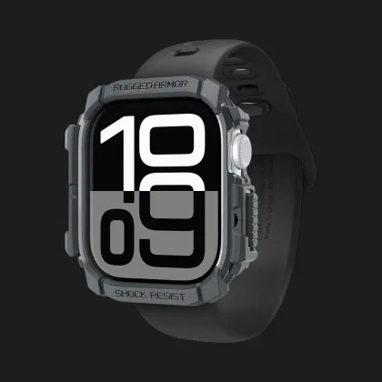 Чехол Spigen Rugged Armor для Apple Watch 2024 46mm (Dark Gray) в Чернигове