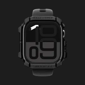 Чохол Spigen Rugged Armor для Apple Watch 2024 46mm (Matte Black)