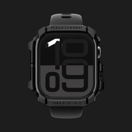 Чохол Spigen Rugged Armor для Apple Watch 2024 46mm (Matte Black) в Білій Церкві