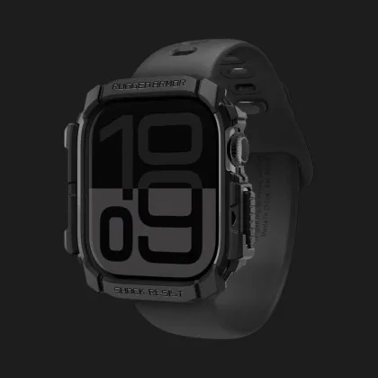 Чохол Spigen Rugged Armor для Apple Watch 2024 46mm (Matte Black) Івано-Франківську