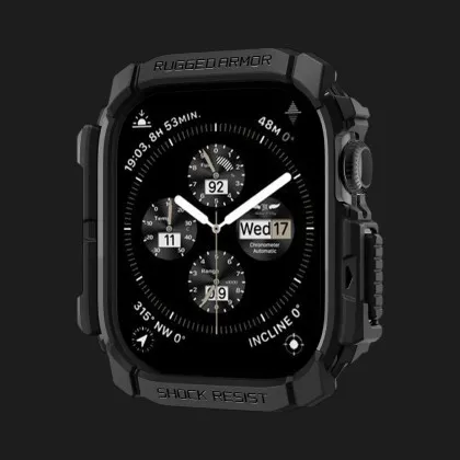 Чохол Spigen Rugged Armor для Apple Watch 2024 46mm (Matte Black) Івано-Франківську