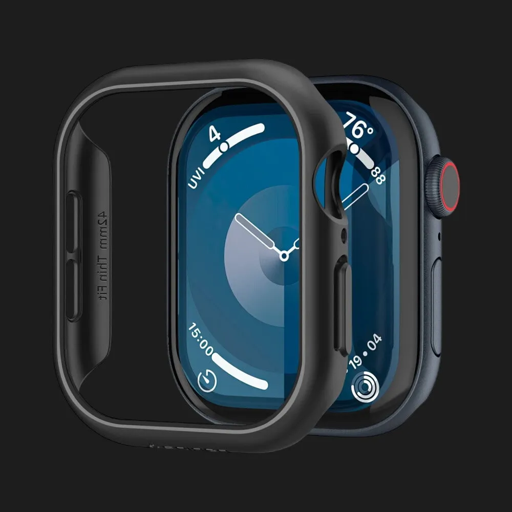Чехол Spigen Thin Fit для Apple Watch 46mm (2024) (Black)