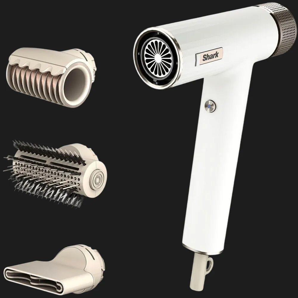 Фен Shark SpeedStyle 3-in-1 for Straight & Wavy Hair (White)
