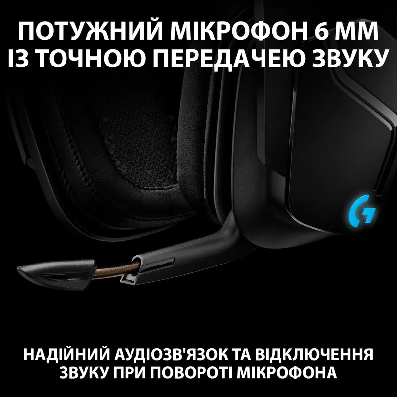 Игровые наушники Logitech G935 Wireless (Black) (EU)