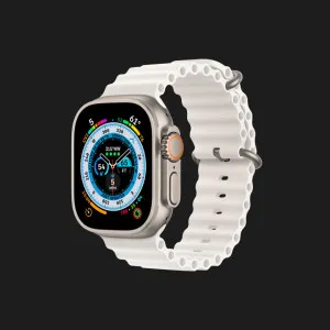 б/у Apple Watch Ultra 49mm GPS + LTE Titanium Case with White Ocean Band (MNHF3/MNH83) (Хорошее состояние)