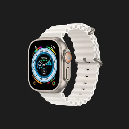 б/у Apple Watch Ultra 49mm GPS + LTE Titanium Case with White Ocean Band (MNHF3/MNH83) в Николаеве