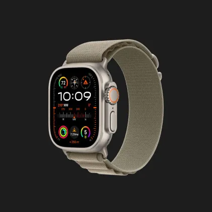 б/у Apple Watch Ultra 2 49mm GPS + LTE Titanium Case with Olive Alpine Loop Small (MREX3) в Николаеве