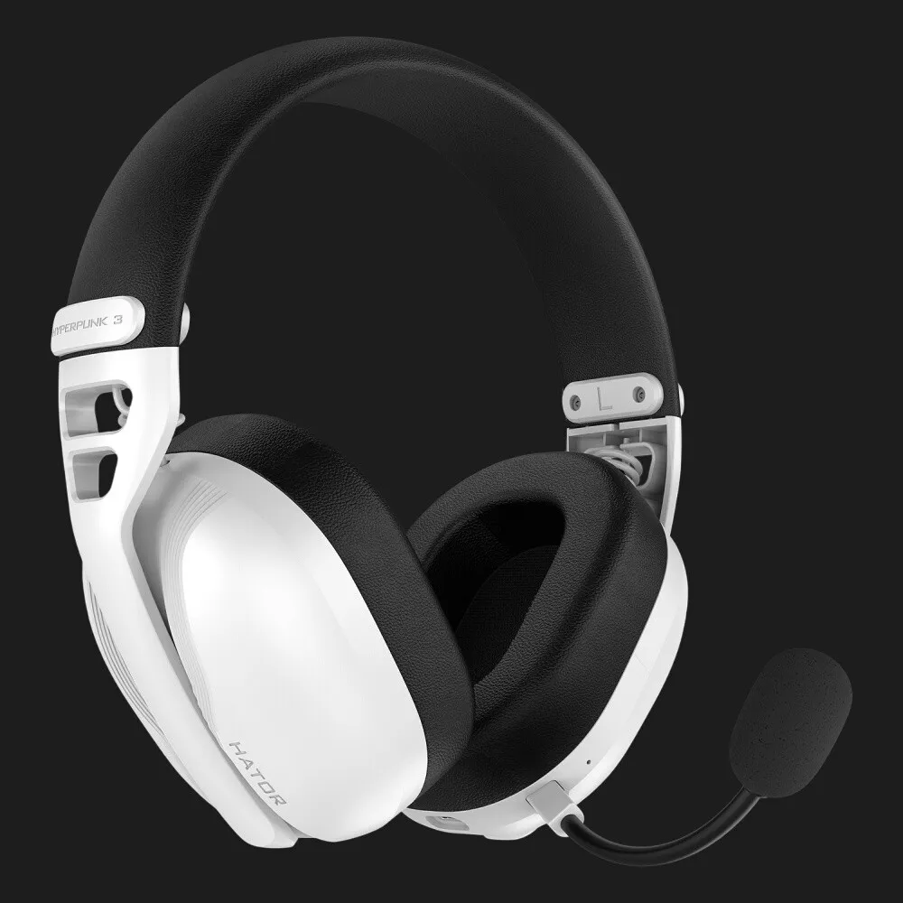 Ігрова гарнітура Hator Hyperpunk 3 Hi-Res wireless (White) (ESH16) (UA)