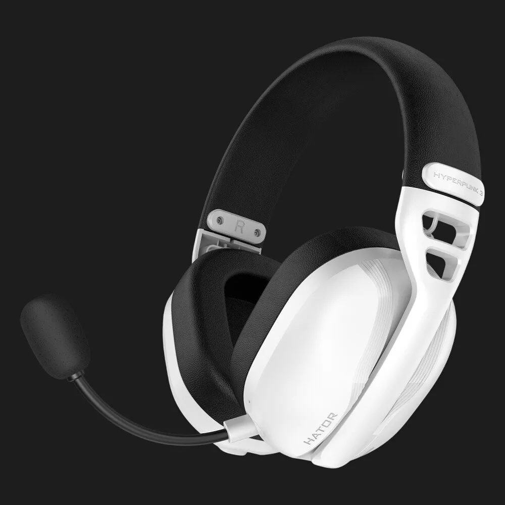 Ігрова гарнітура Hator Hyperpunk 3 Hi-Res wireless (White) (ESH16) (UA)