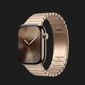 Apple Watch Series 10 GPS + LTE, 42mm Gold Titanium Case with Gold Link Bracelet (MX0N3+MXMC3)