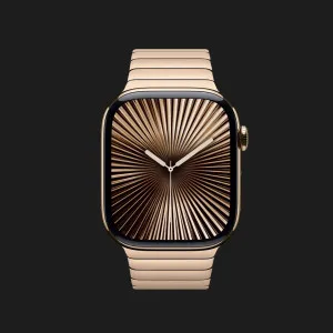 Apple Watch Series 10 GPS + LTE, 42mm Gold Titanium Case with Gold Link Bracelet (MX0N3+MXMC3)