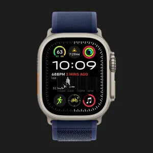 б/у Apple Watch Ultra 2 49mm Natural Titanium Case with Blue Trail Loop M/L (MX4L3) (Хороший стан)
