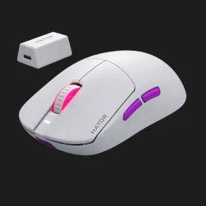 Ігрова миша HATOR Quasar 3 ULTRA 8K Wireless (White) (HTM771) (UA)