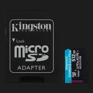 Карта пам'яті Kingston Canvas Go Plus Micro SDXC 512GB (adapter SD) (SDCG3/512GB) в Хмельницькому